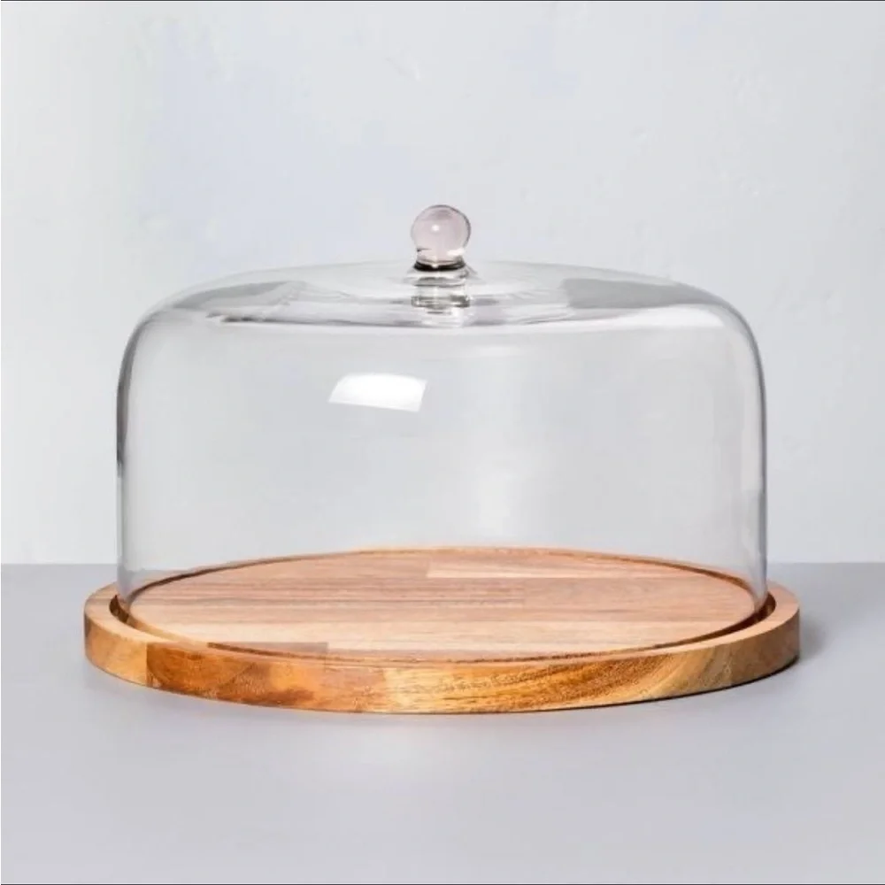 Wood and Glass Cake Dessert Stand  - Hearth & Hand with Magnolia